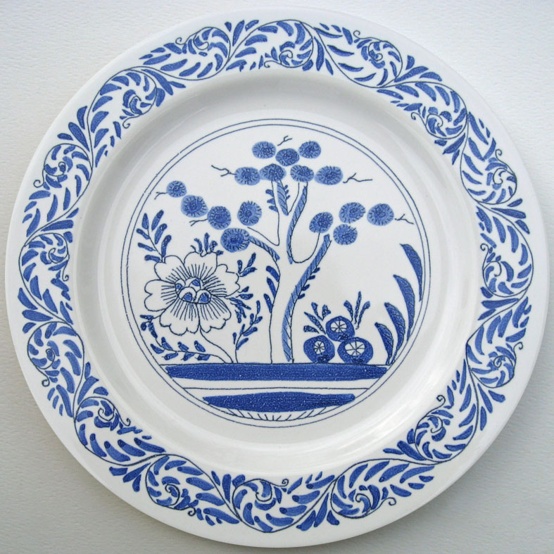 15 Delft Chinoiserie plate