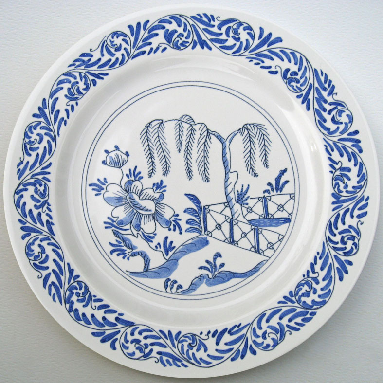 16 Delft Chinoiserie plate