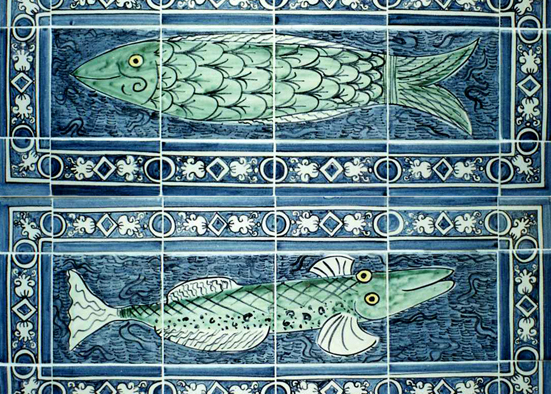 2 Fish tile panels