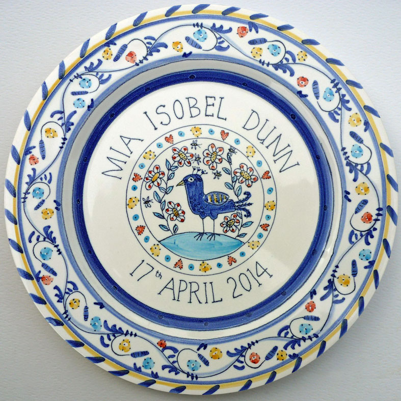 2 Personalised baby plate