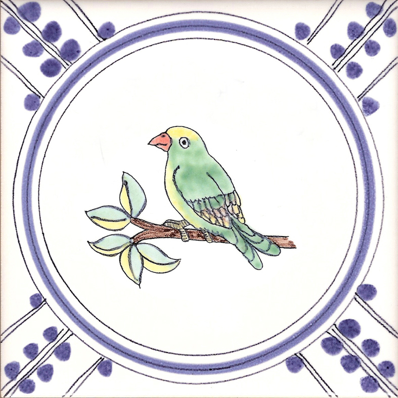 Colour bird tiles