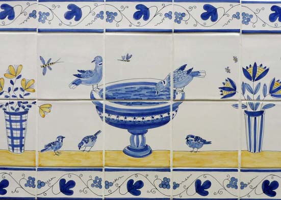 7 Bird tile panels