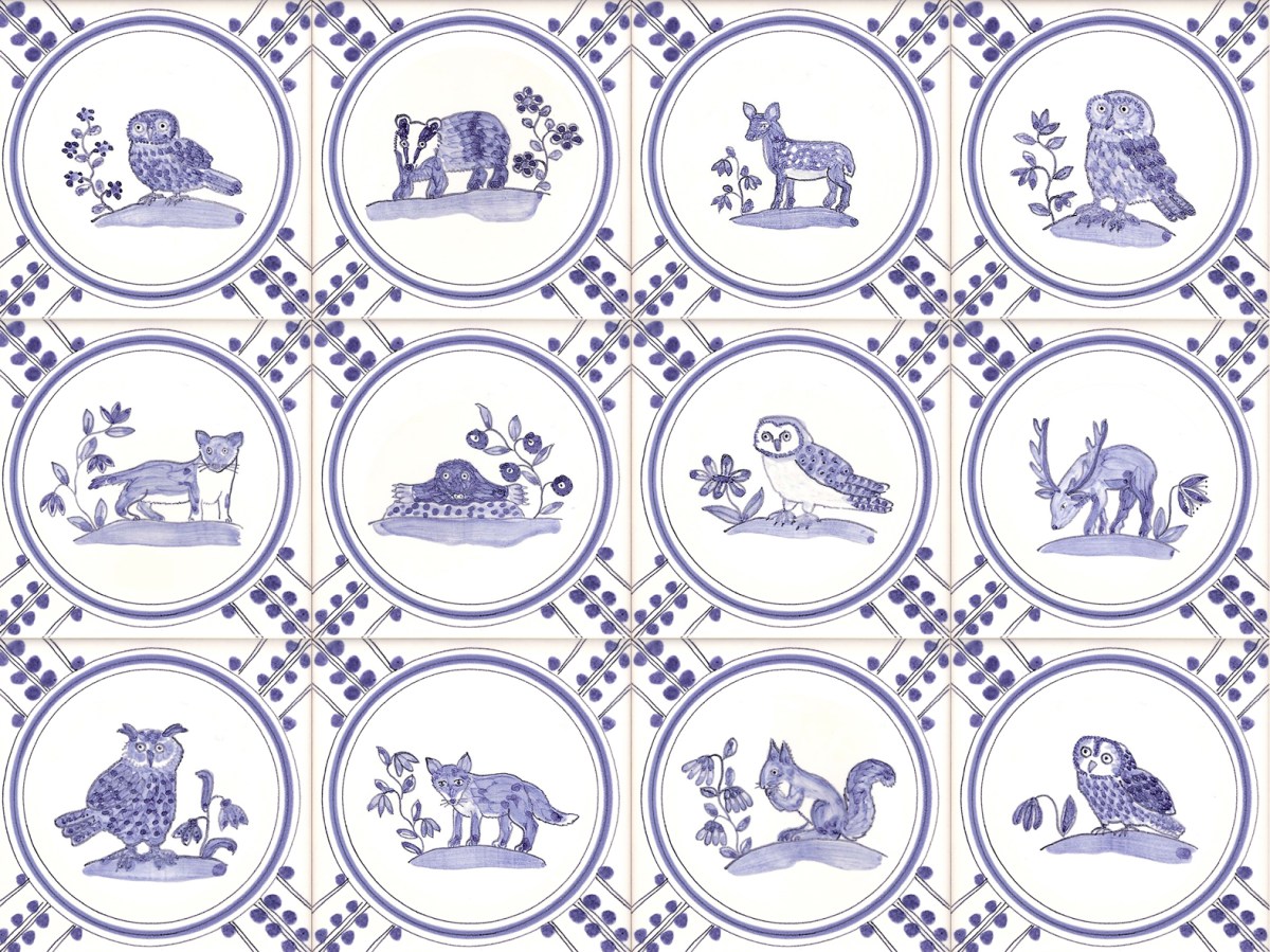 British wildlife tiles