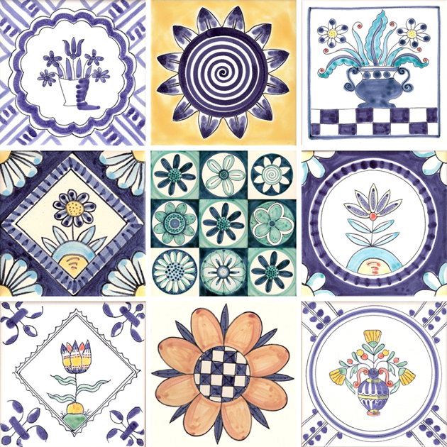 Flower tiles