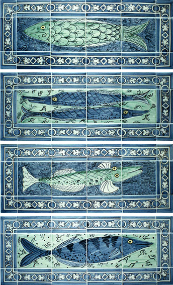 Four Fishy panels