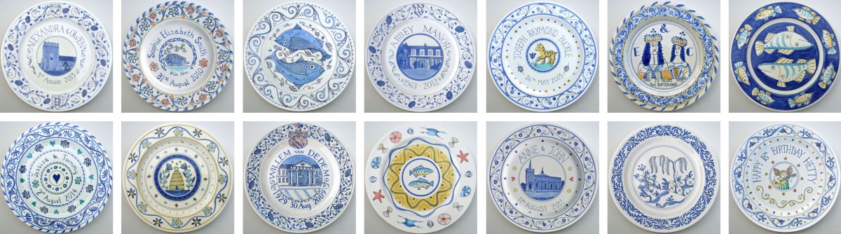 Hand painted plates