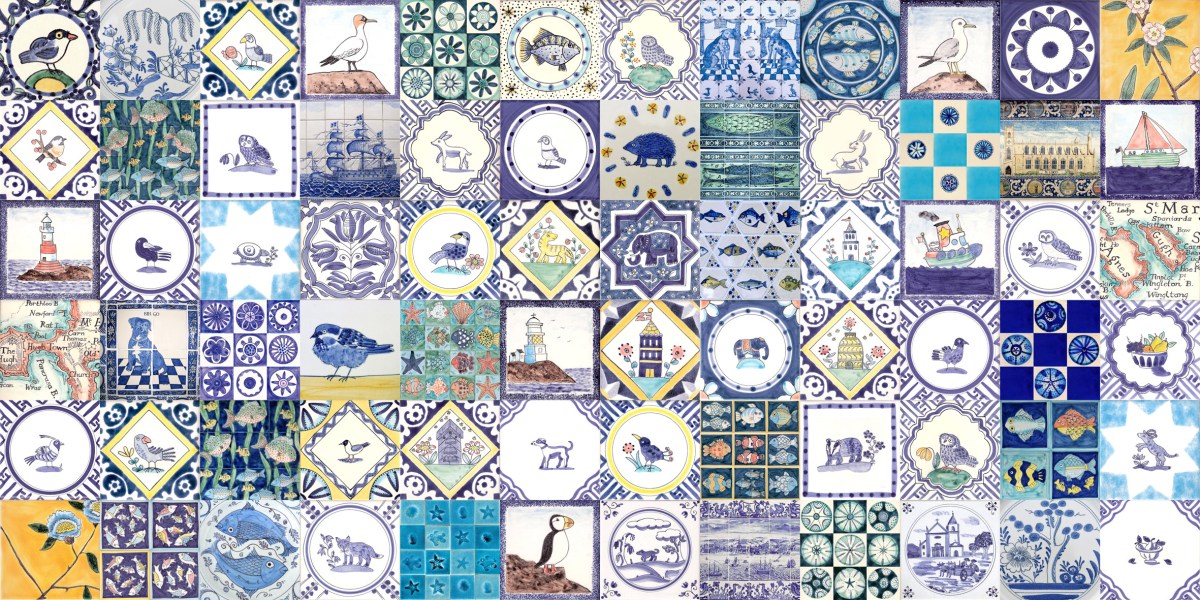 Hand painted Delft tiles