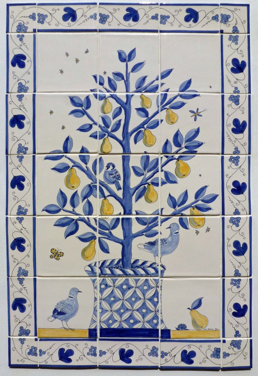Pear tree tile panel