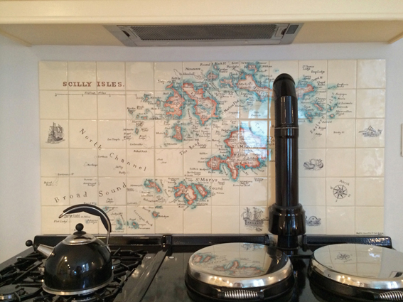 Scilly Isles map tile panel