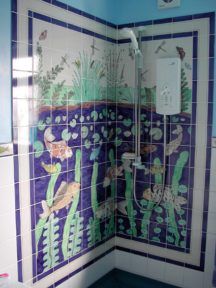 Pondlife shower tiles