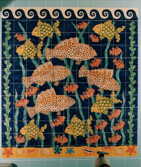 Spotty fish tiles