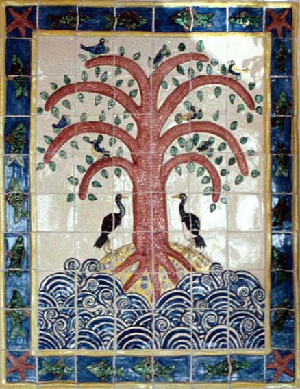 Tree of life tile panel