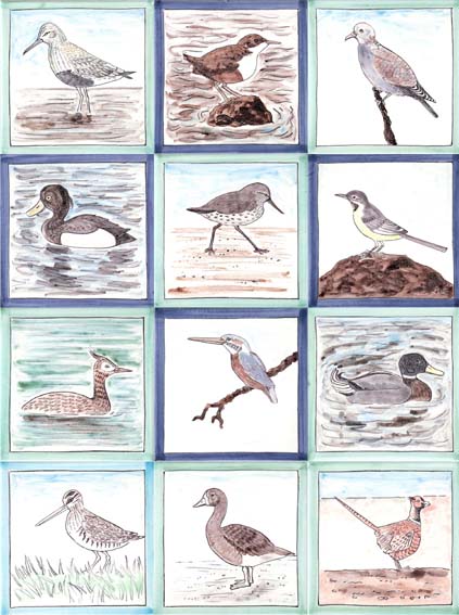 Water Bird tiles