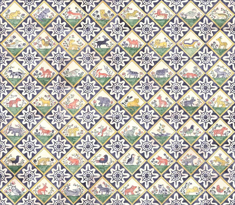 Medieval animal tiles