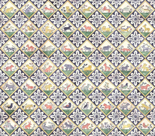 Medieval animal tiles