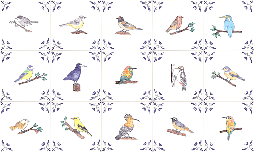 Colour Bird tiles – Reptile Tiles
