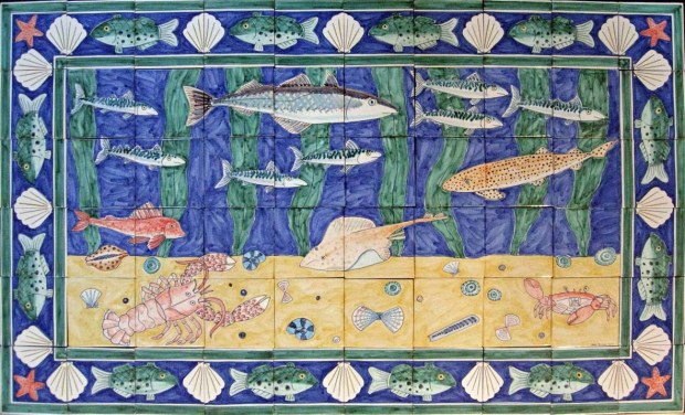 Fish tile panel