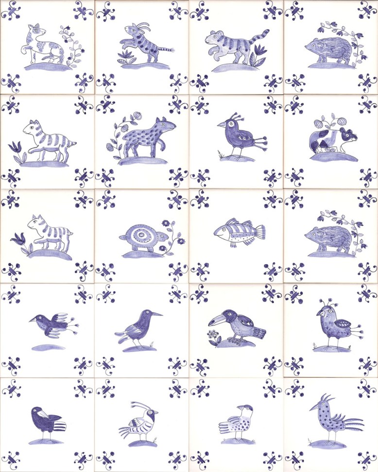 animal and bird tiles e