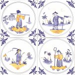 Four Chinoiserie figures