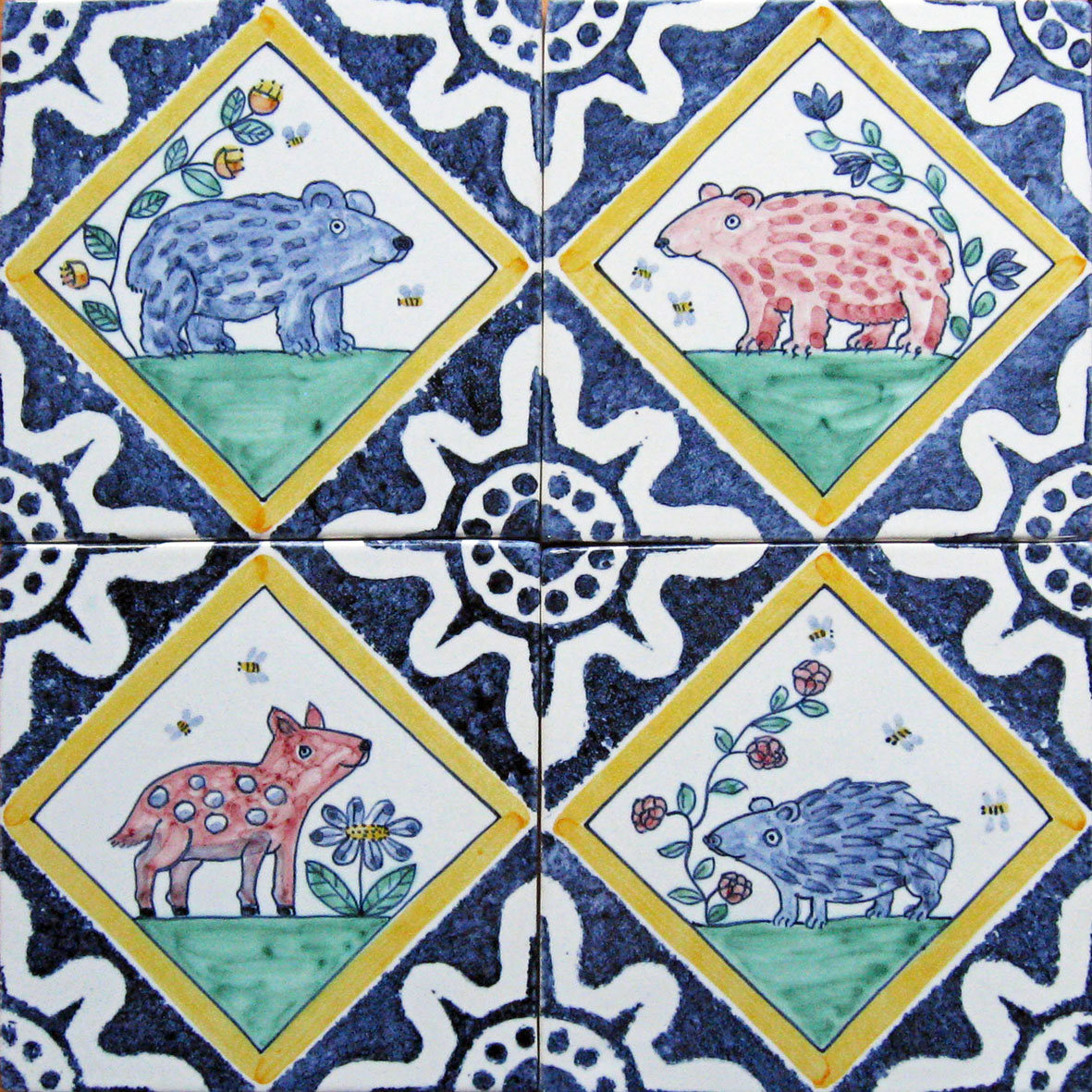 Medieval animal tiles