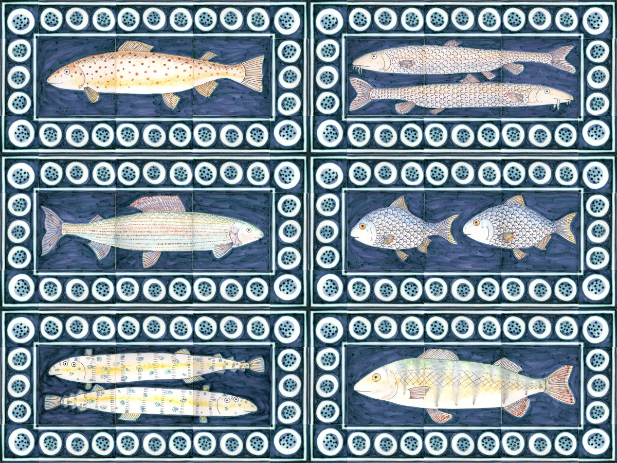 British river fish tiles