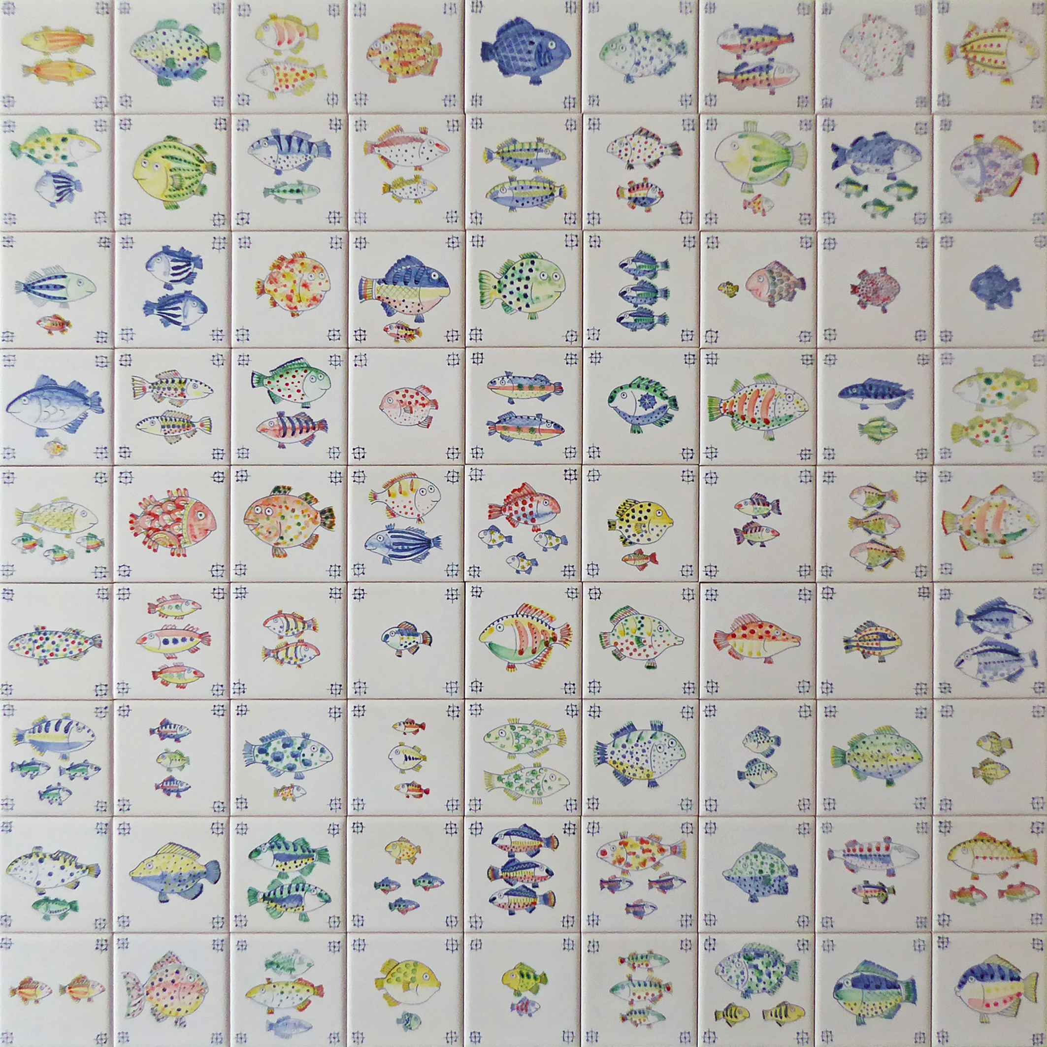 Delft fish tiles