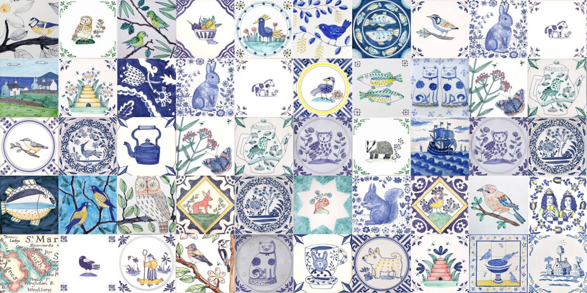 Hand painted Delft tiles