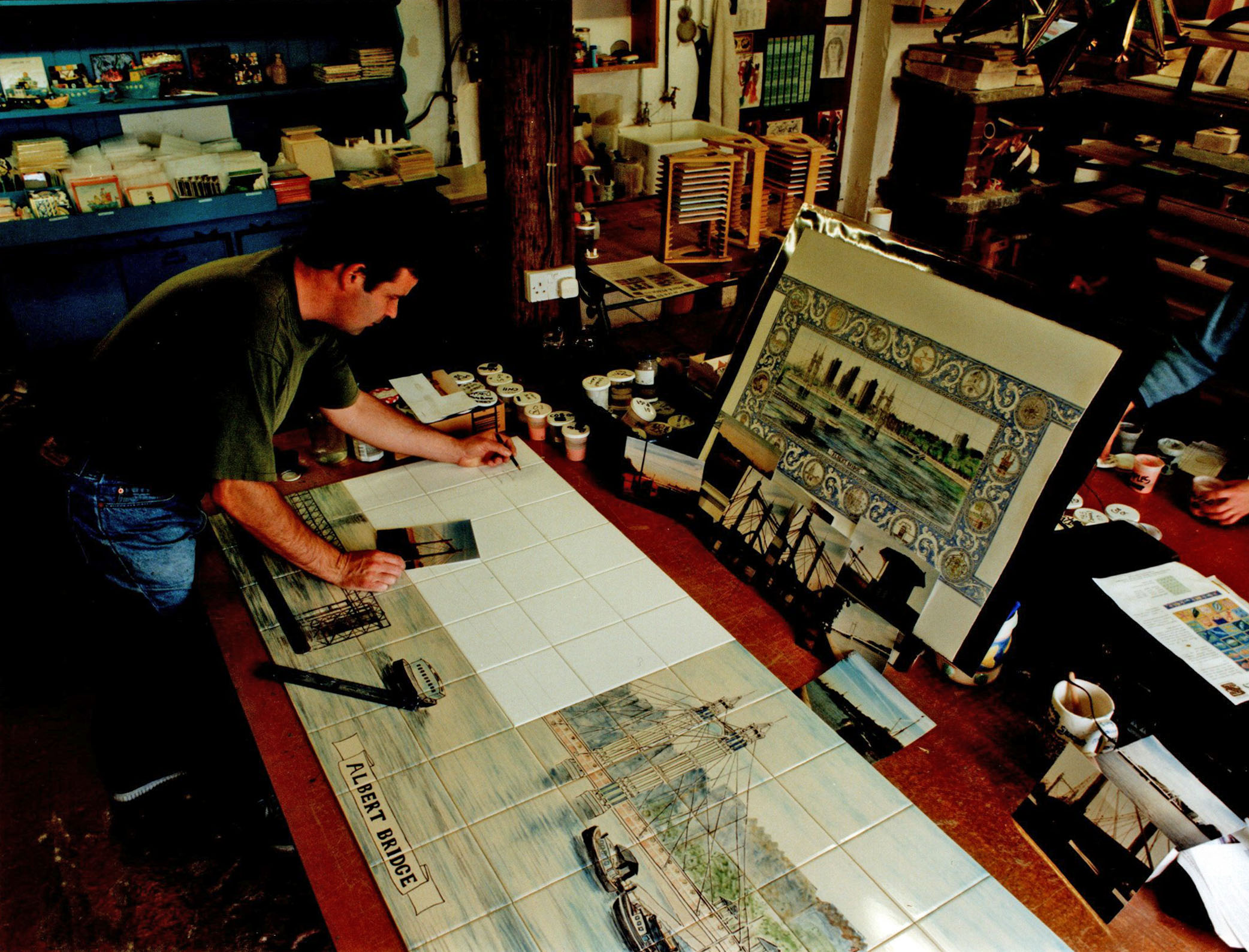 Albert Bridge tile panel