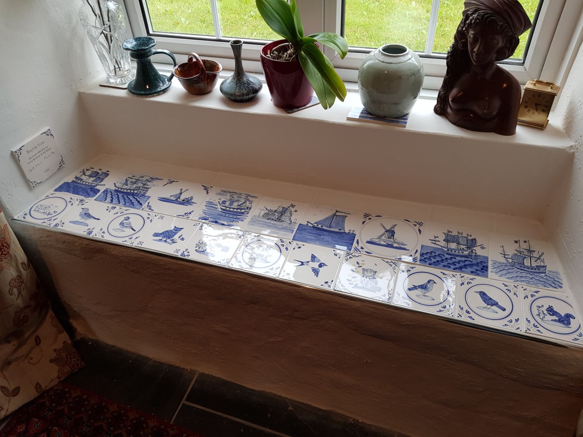 Tiled window seat