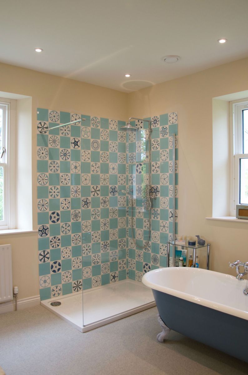 Diatom shower tiles