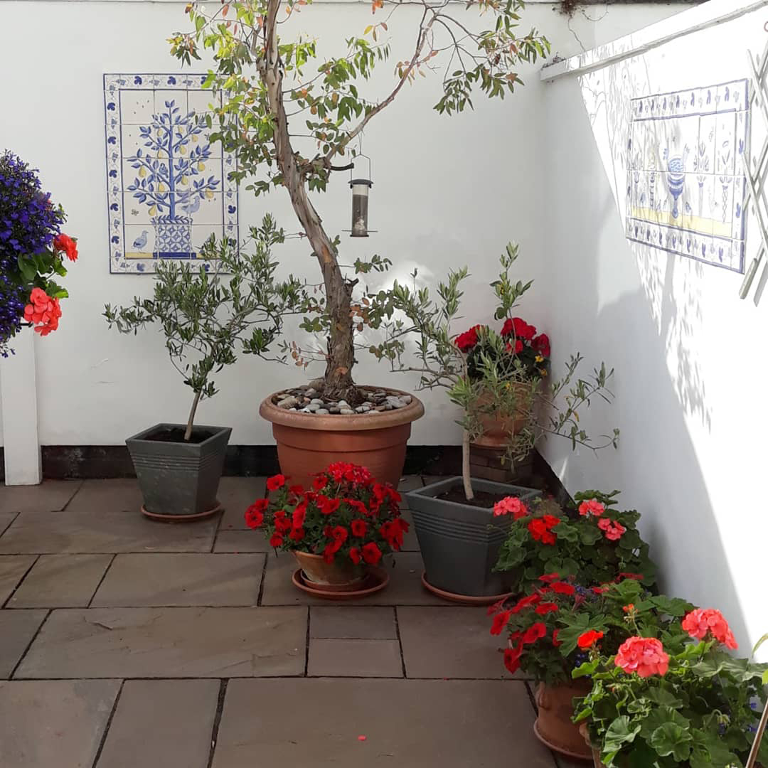 Tiled courtyard