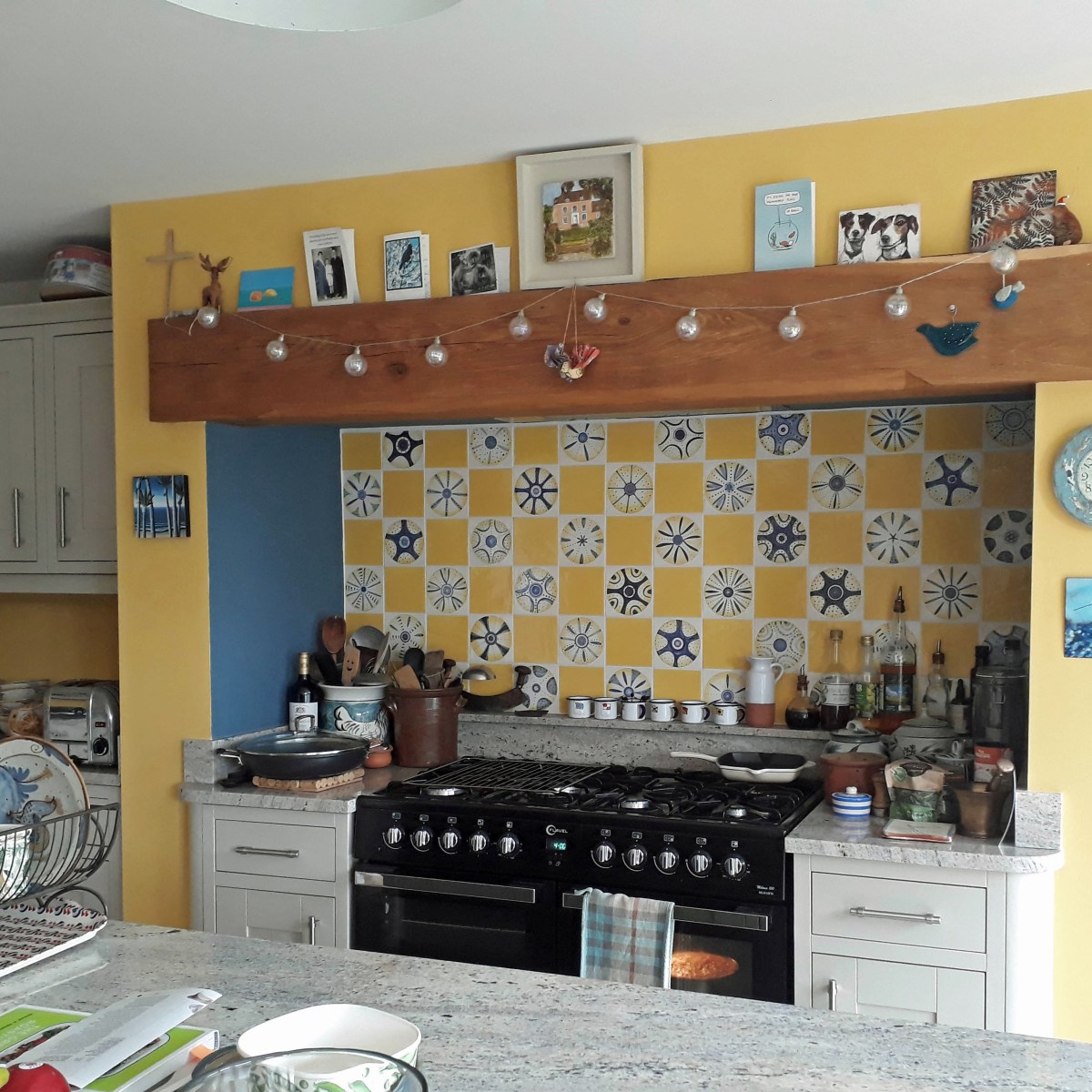 Yellow kitchen tiles