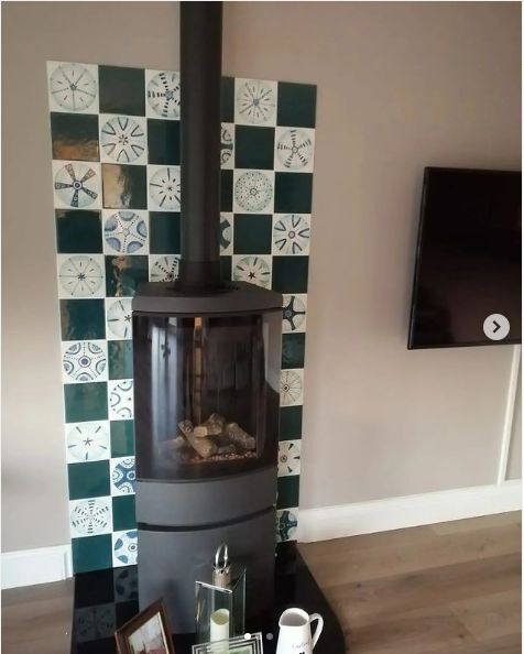 Fireplace tiles