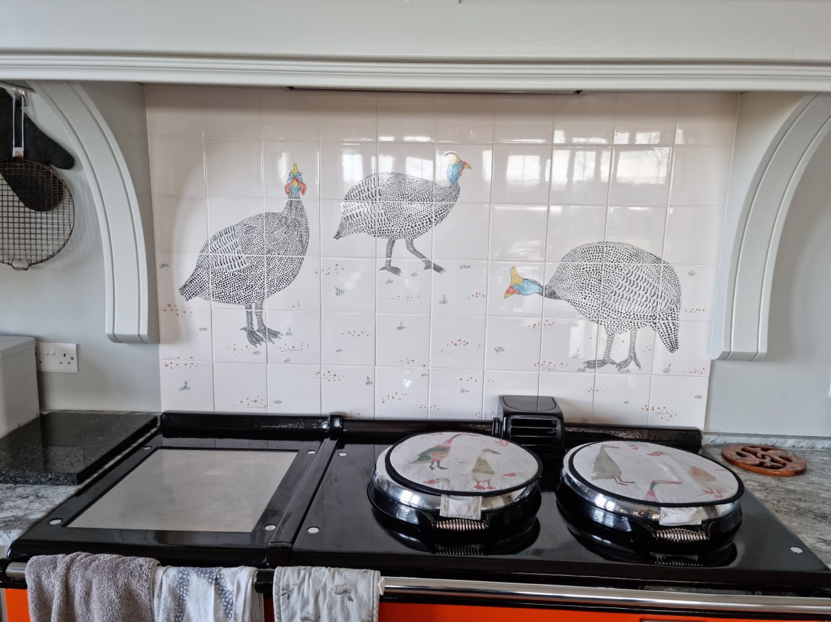 Guinea fowl tiles
