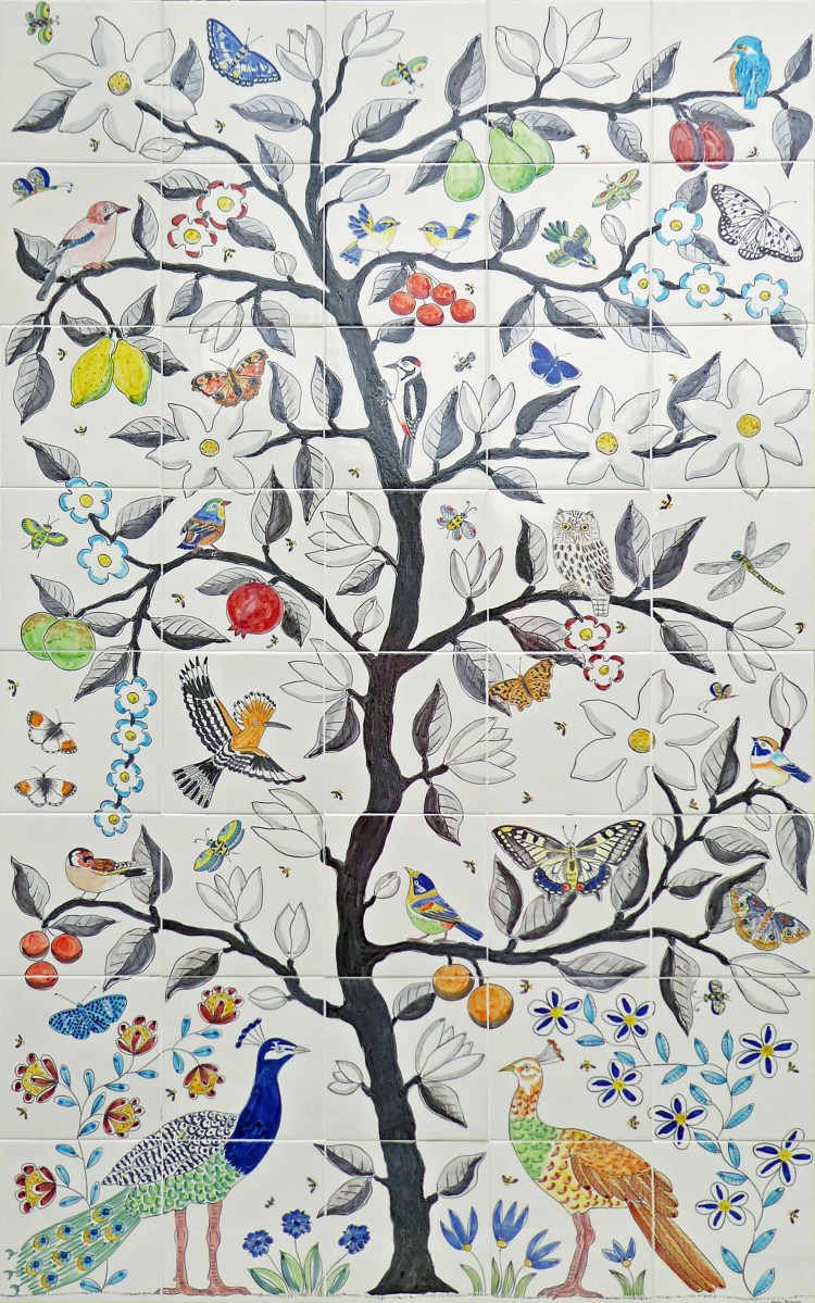 Peacock tiles